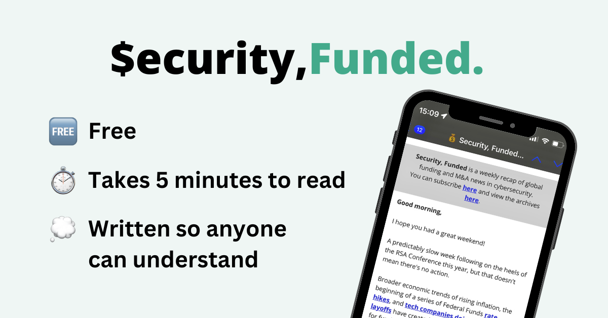 💰 Security, Funded #82 - Selling SASE, Funding About Face, and Emails About Security Vendors